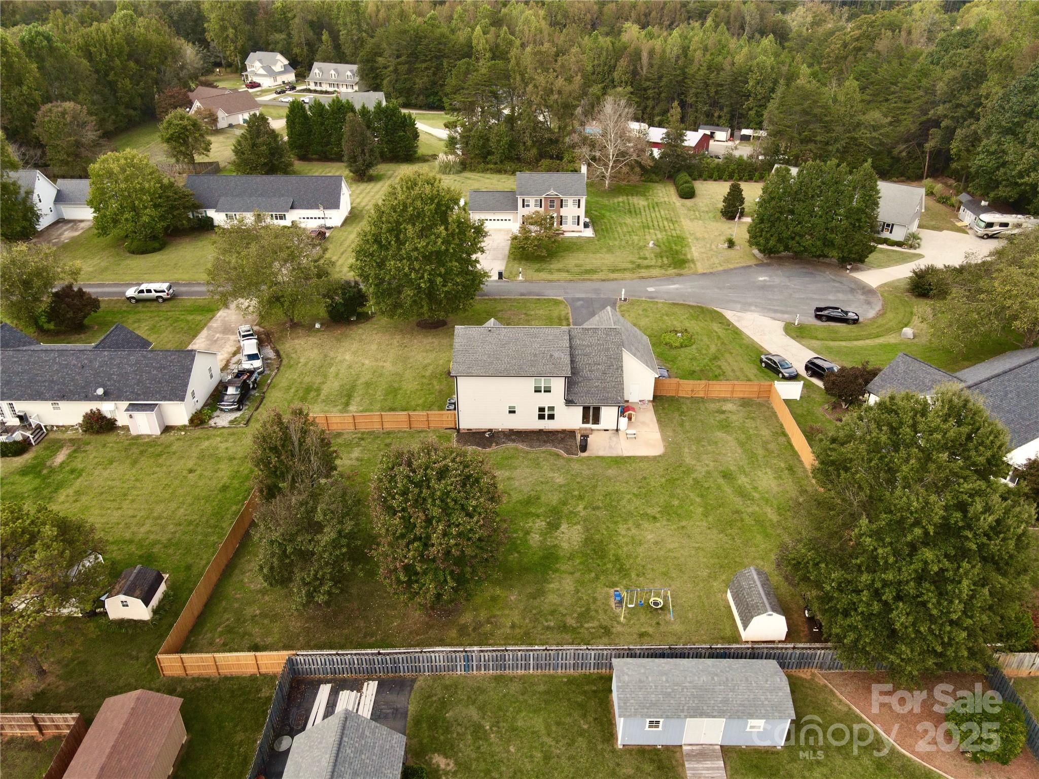 245 Castle Keep Road Salisbury, NC 28146 - Photo 25 of 26 an aerial view of residential houses with outdoor space