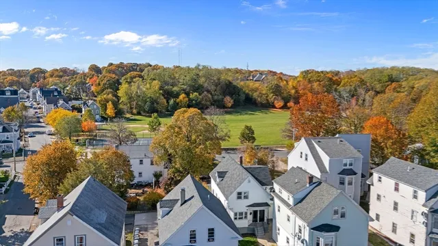a view of a house with a mountain