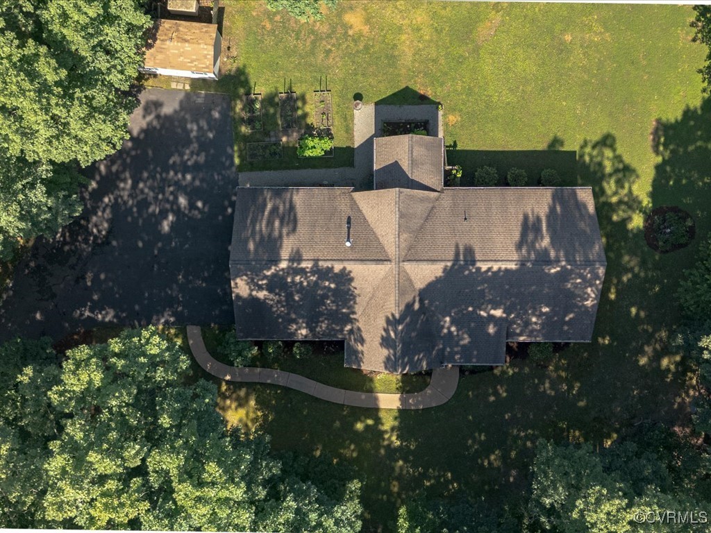 1875 Capeway Road Powhatan, VA 23139 - Photo 23 of 42 an aerial view of a house with a yard