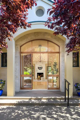 a view of a entrance door of the house
