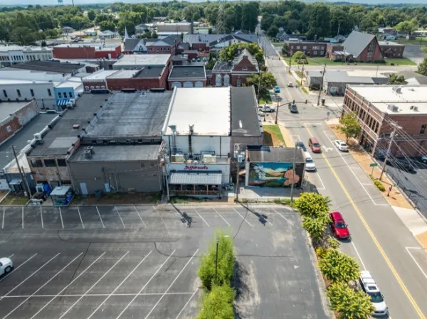 a picture of a city from a terrace