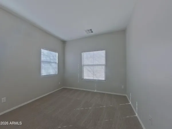 an empty room with a window