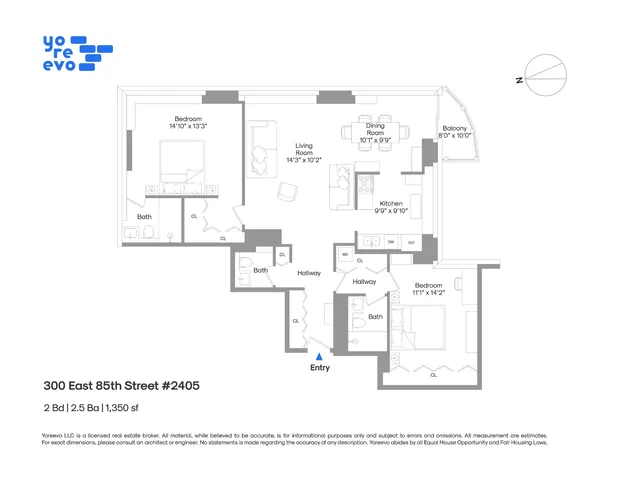 $1,650,000 | 300 East 85th Street, Unit 2405 | Upper East Side