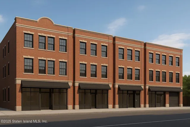 a front view of a building