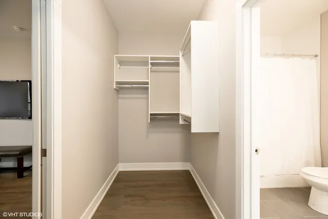 a view of a walk in closet