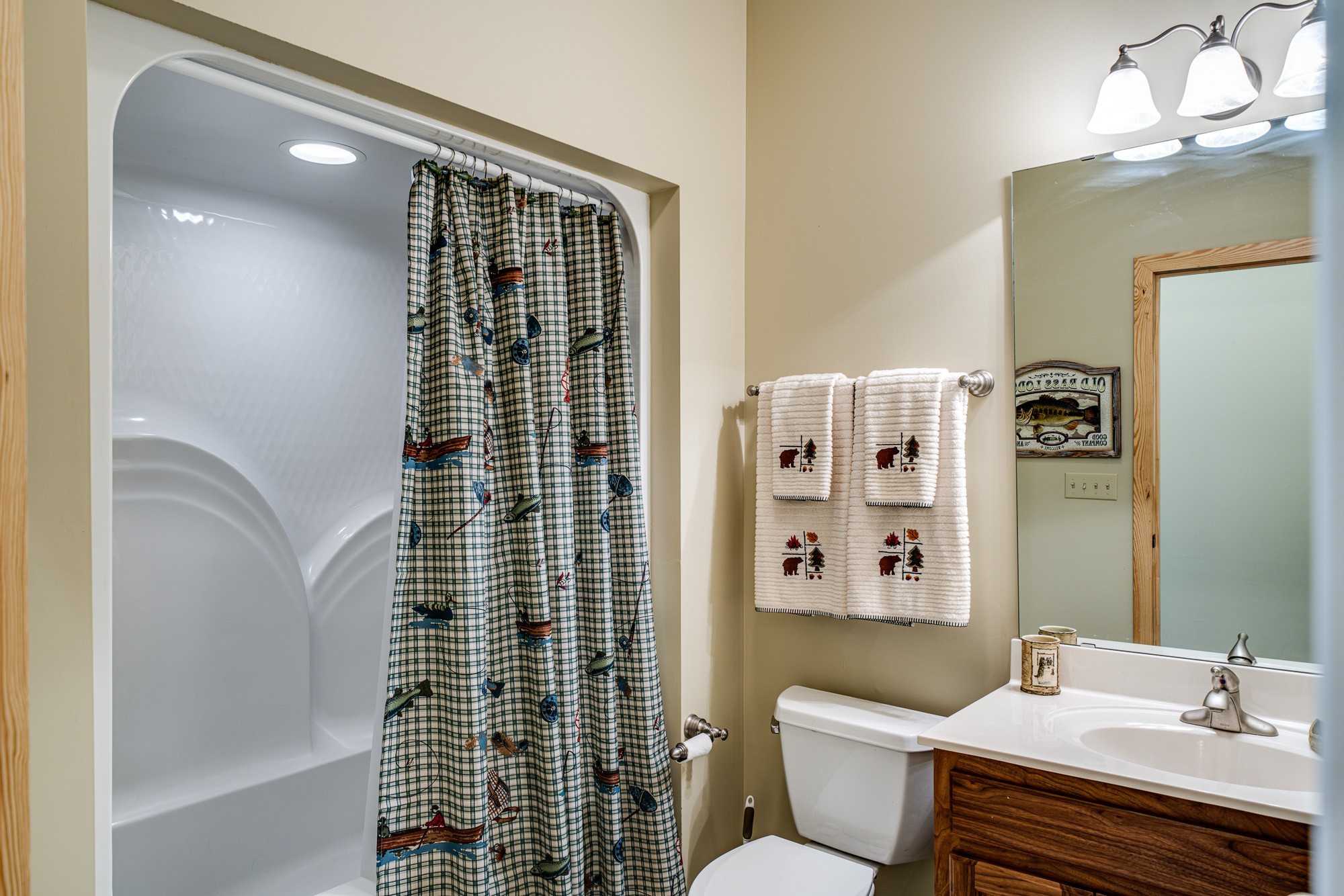 533 Mallard Pointe Road Byrdstown, TN 38549 - Photo 29 of 34 a bathroom with a sink toilet and shower