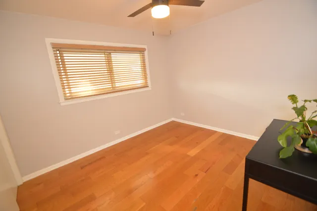 a view of a room with a window