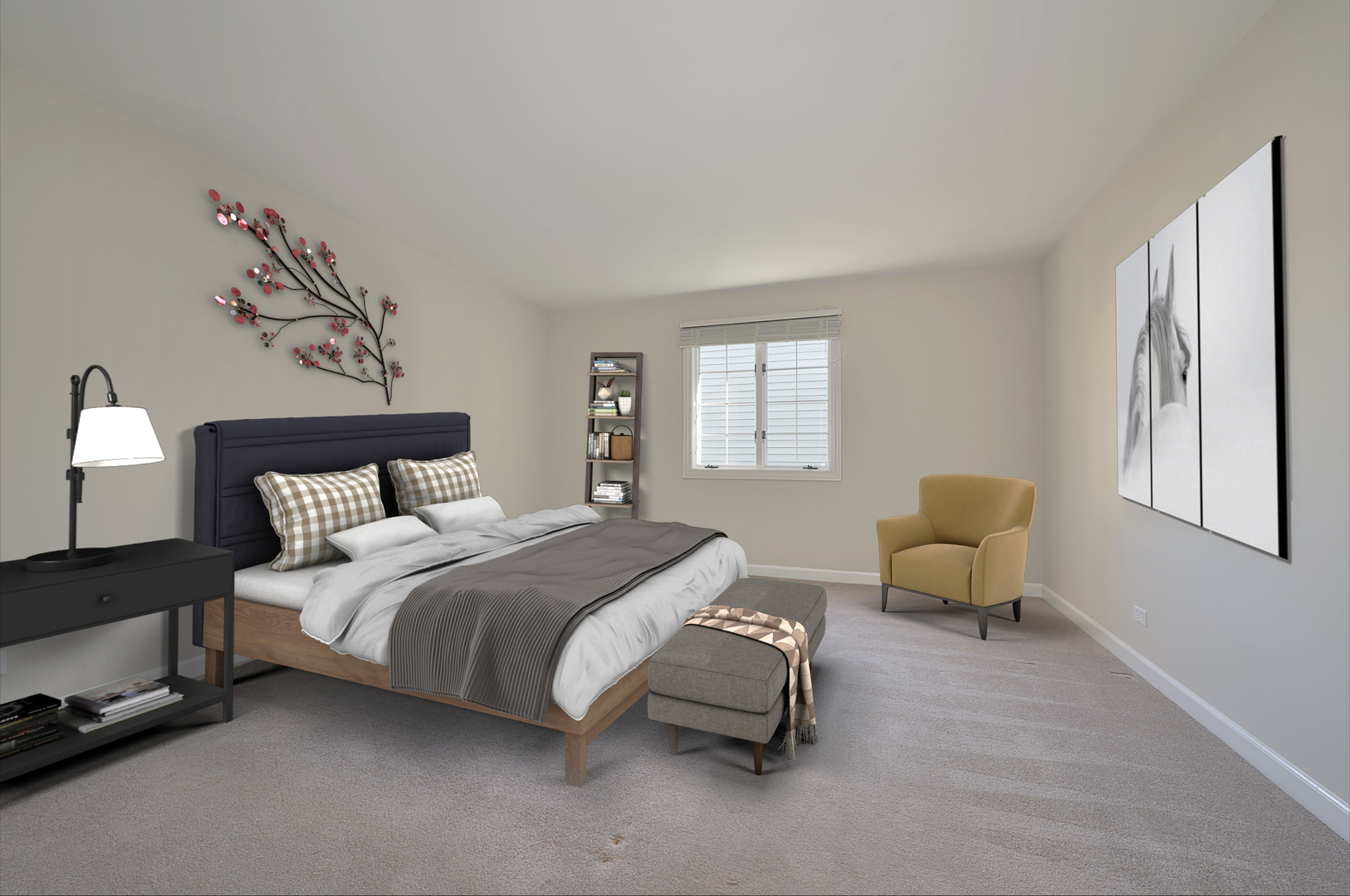 1479 West Shire Circle Inverness, IL 60067 - Photo 11 of 19 a bedroom with a bed chair and two windows