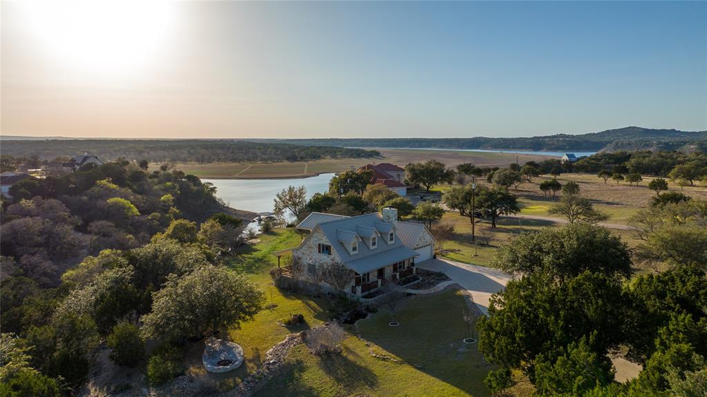 5300 Lookout Ridge Drive Marble Falls, TX 78654 - Photo 34 of 40 Aerial with home and Lake Travis