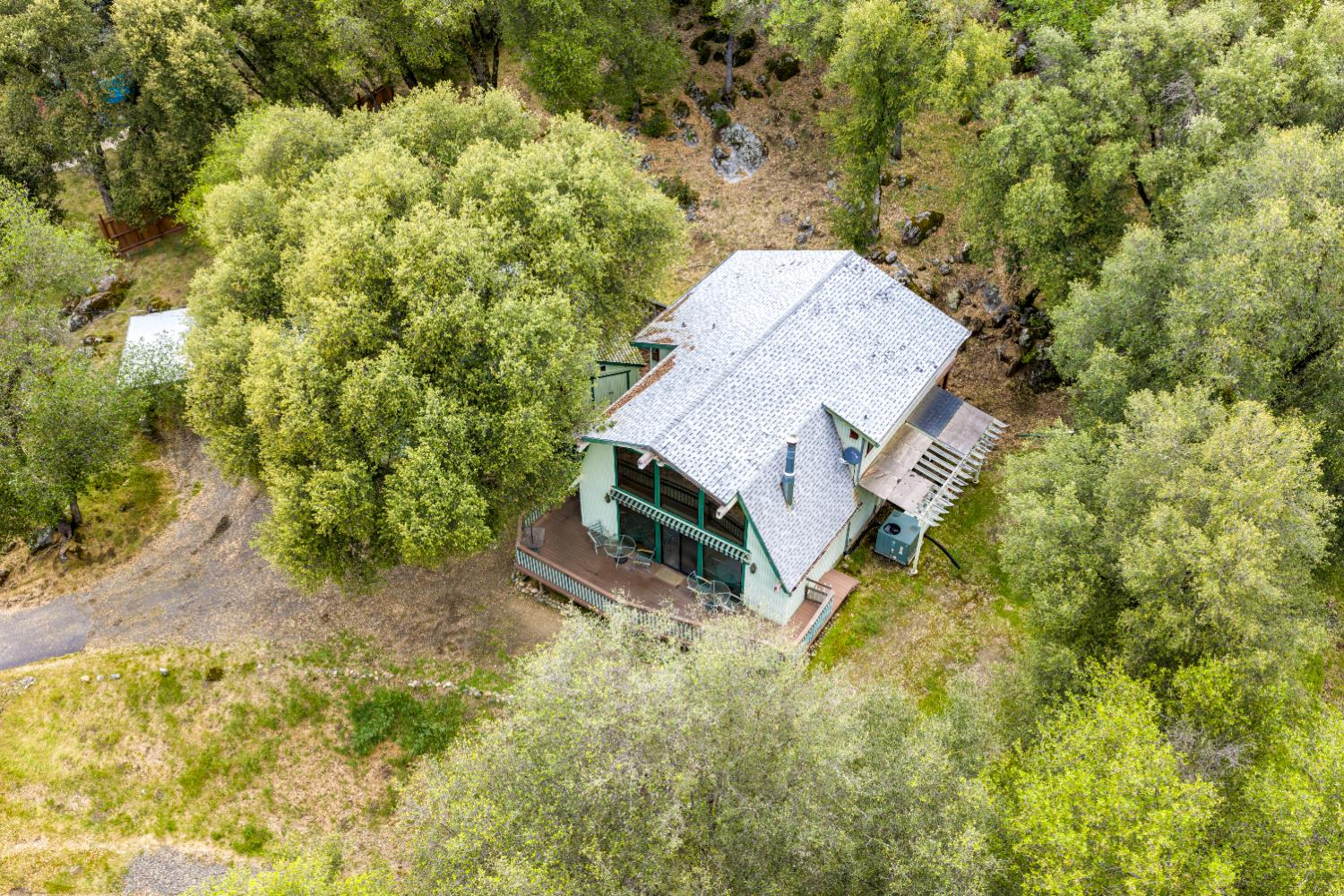 7321 Morning Canyon Road Placerville, CA 95667 - Photo 36 of 39 an aerial view of a house with a yard and large tree