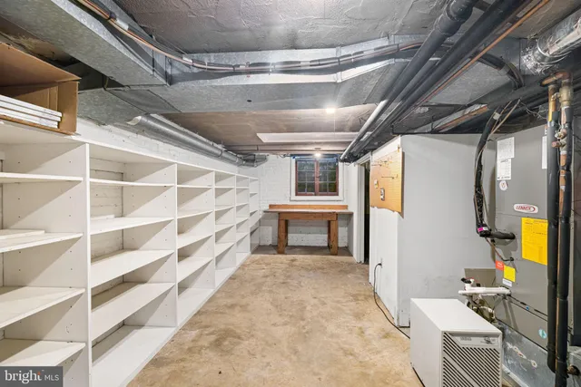 a view of a storage room