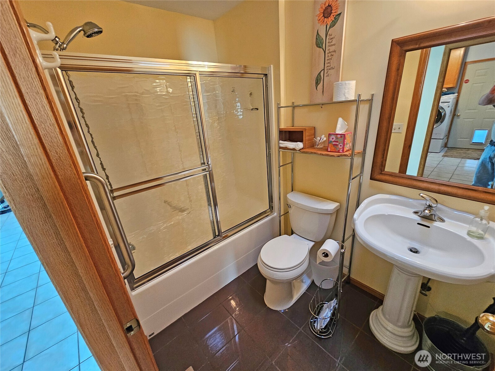 17103 Camas Run Lane Southwest Rochester, WA 98579 - Photo 15 of 40 a bathroom with a sink toilet and shower
