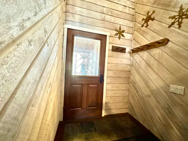 a view of front door of house