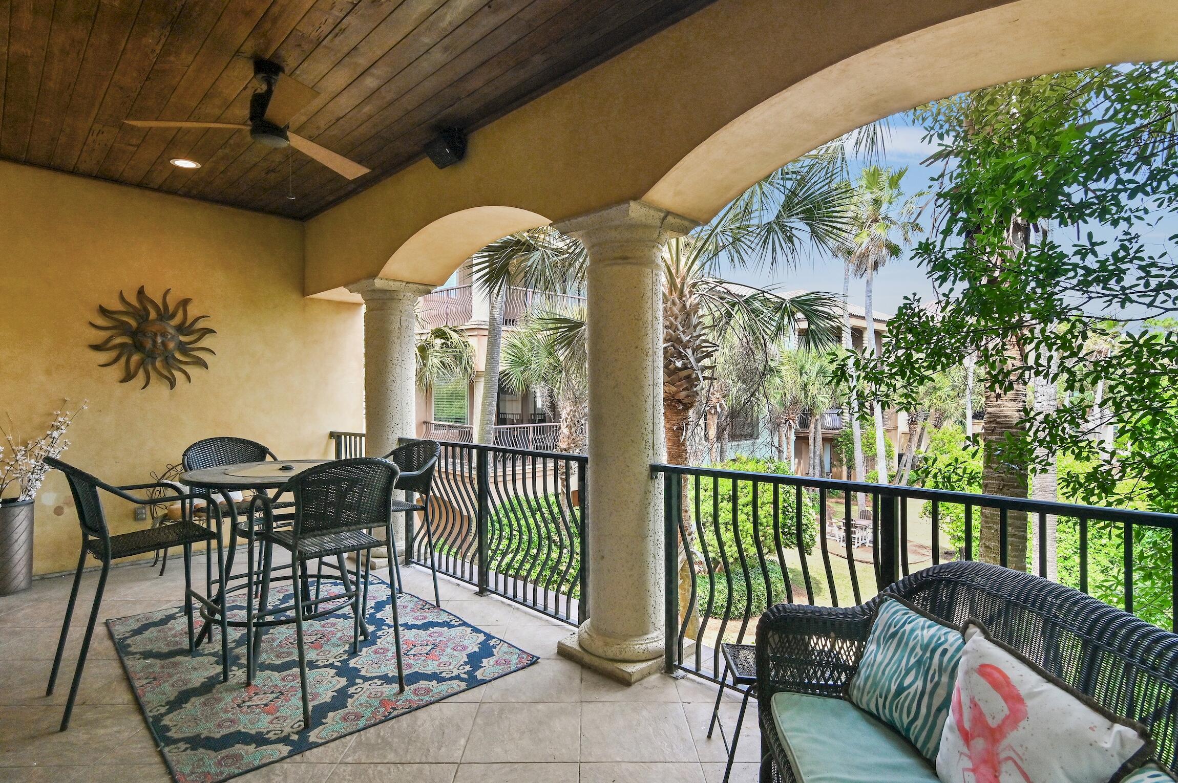215 Rue St Tropez Miramar Beach, FL 32550 - Photo 28 of 46 a view of a balcony with furniture