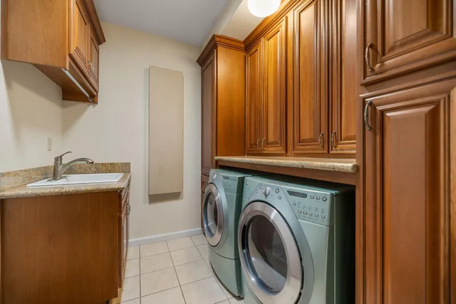 a view of a building with a garden