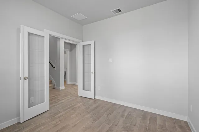 an empty room with a window