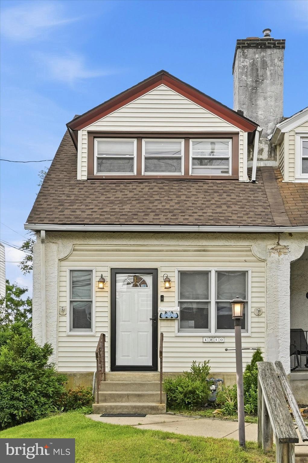 a front view of a house