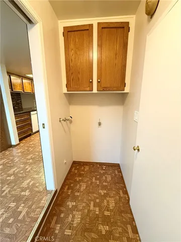 a view of a porch with garden