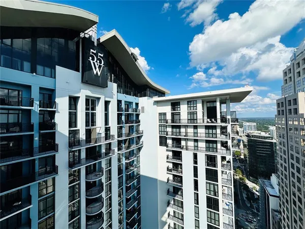 a front view of a building