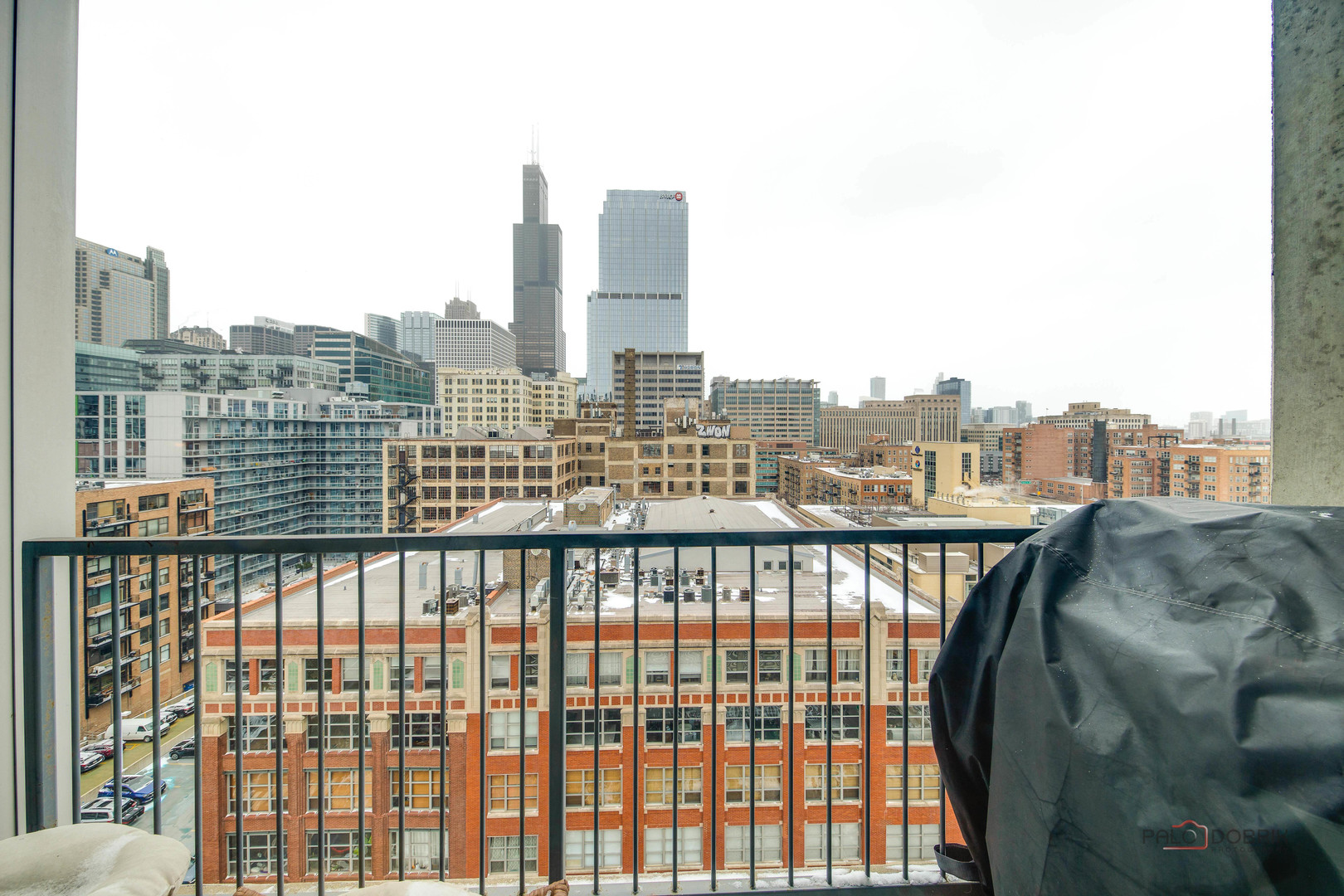 700 West Van Buren Street, Unit 1402 Chicago, IL 60607 - Photo 14 of 15 a view of a city from a balcony