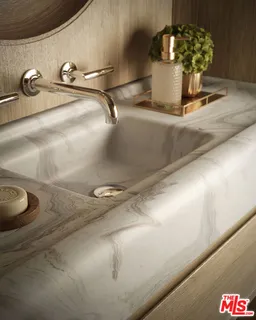 a close view of sink