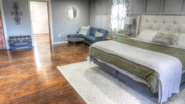 a bathroom with a window