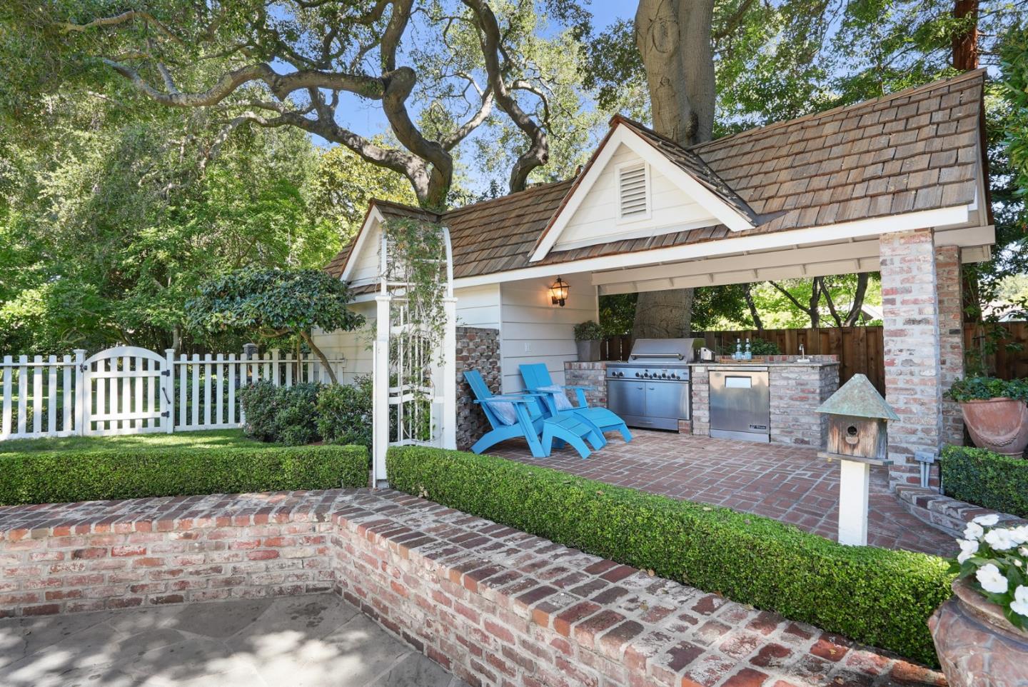 76 Catalpa Drive Atherton, CA 94027 - Photo 41 of 52 a front view of a house with garden