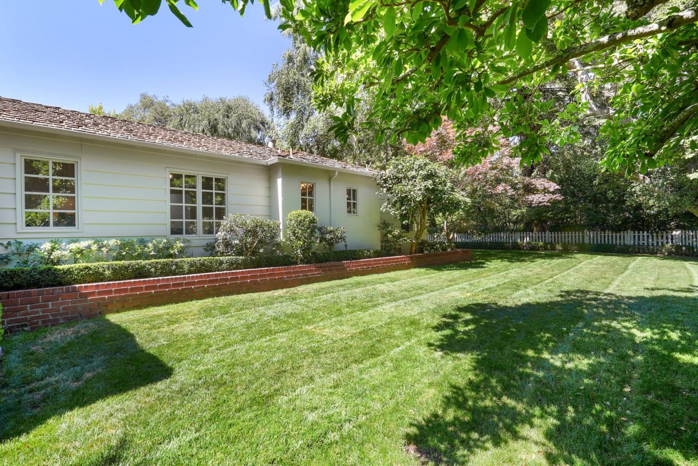 76 Catalpa Drive Atherton, CA 94027 - Photo 44 of 52 a front view of house with yard and green space