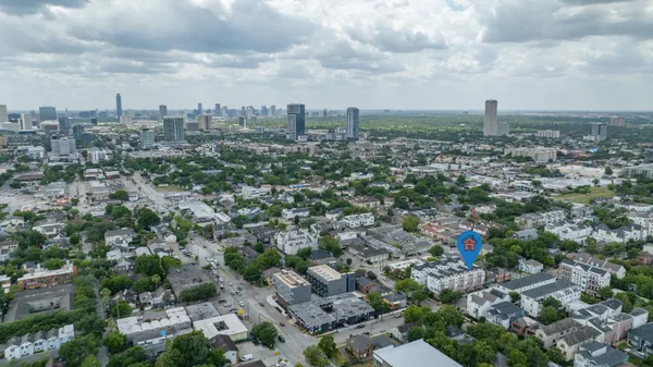 an aerial view of multiple house