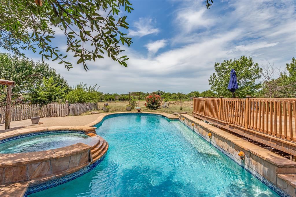 950 Johnson Bend Road Weatherford, TX 76088 - Photo 28 of 40 a view of a backyard with swimming pool