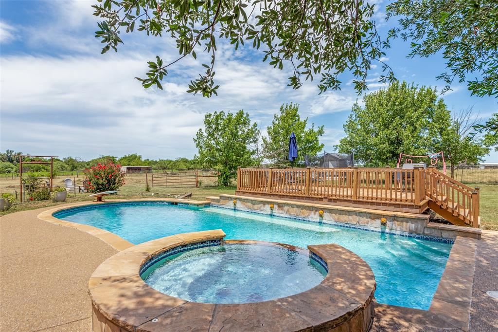 950 Johnson Bend Road Weatherford, TX 76088 - Photo 29 of 40 a view of a swimming pool with a lounge chairs