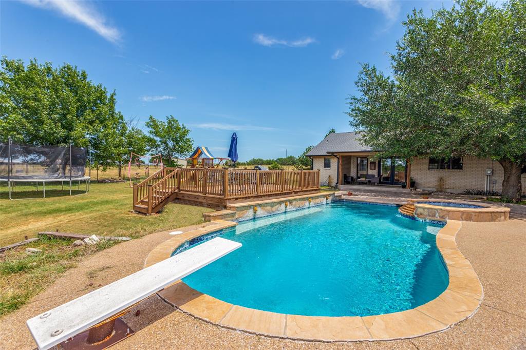950 Johnson Bend Road Weatherford, TX 76088 - Photo 30 of 40 a view of a house with swimming pool and sitting area