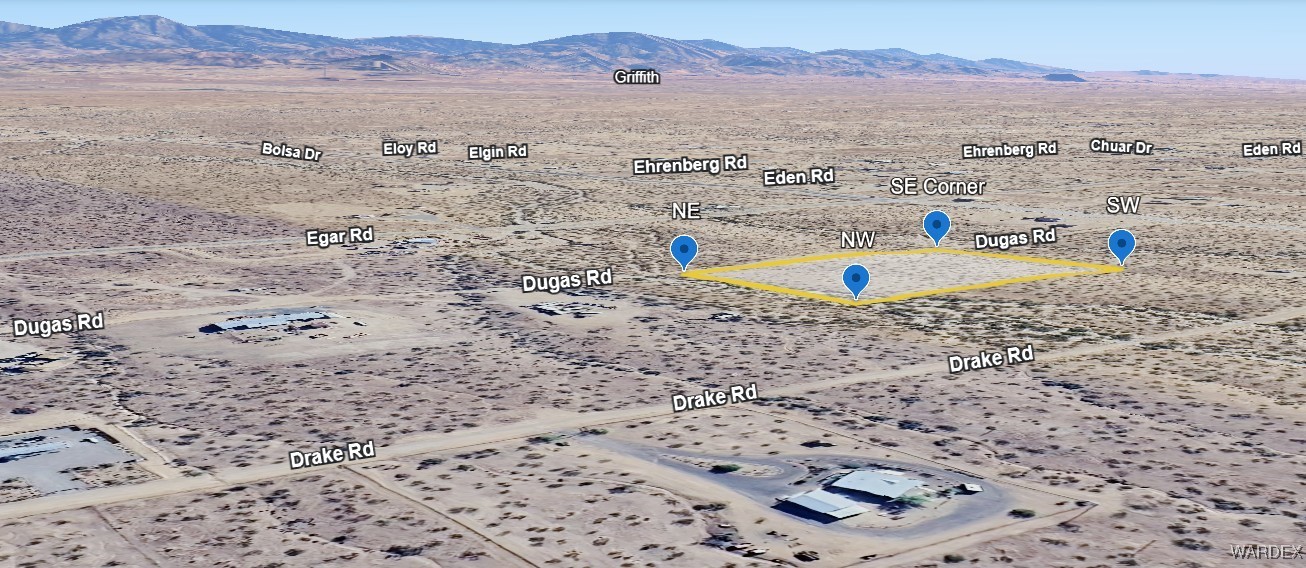 0 South Dugas Road Golden Valley, AZ 86413 - Photo 4 of 4 Drone / aerial view featuring a mountain view and a desert view