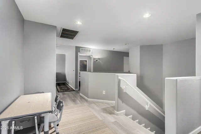 a view of livingroom with furniture and wooden floor