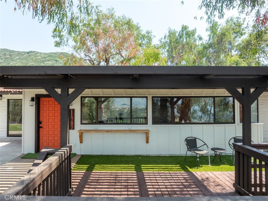 a view of a house with a porch
