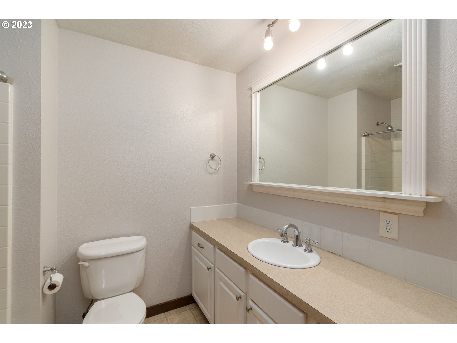 745 Southeast Littlepage Road Corbett, OR 97019 - Photo 20 of 39 a bathroom with a sink a toilet and mirror