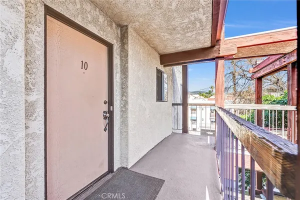 a view of a balcony
