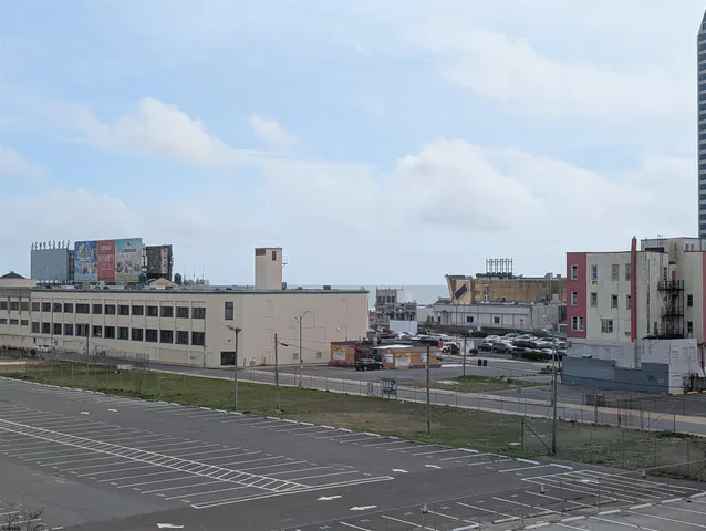 a view of a large building with a outdoor space