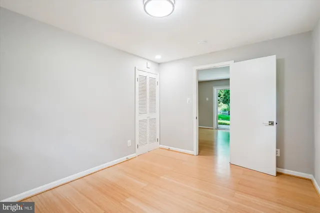 a view of a room with an empty space