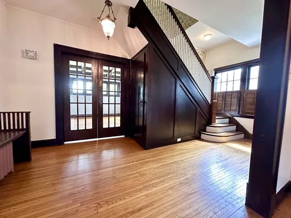 a view of wooden floor