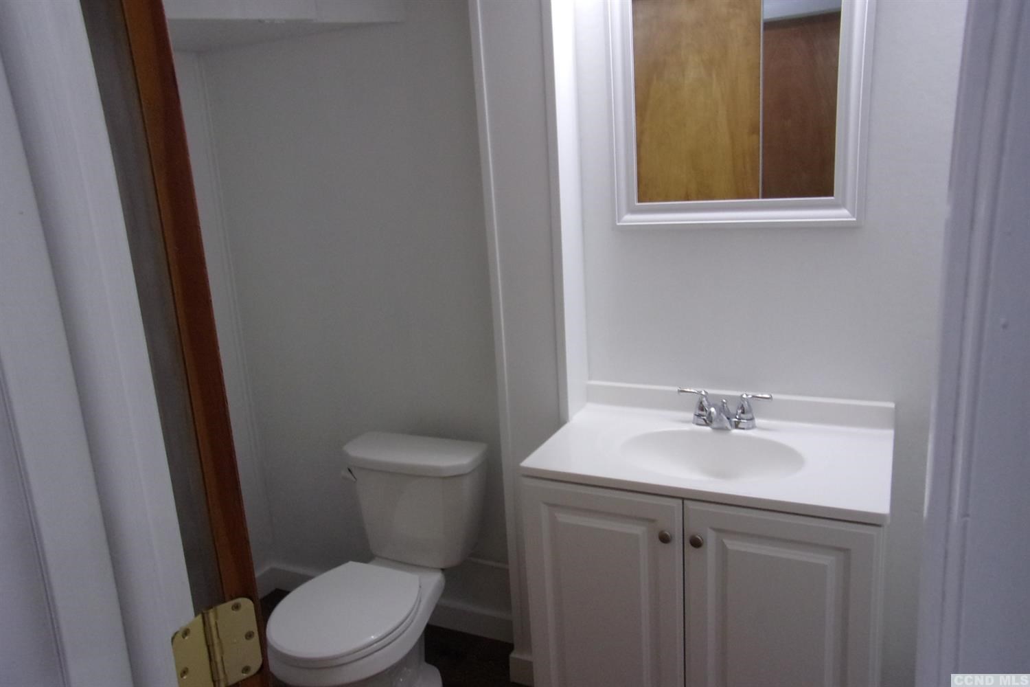 336 Main Street Cairo, NY 12413 - Photo 9 of 15 a bathroom with a sink a toilet and a mirror
