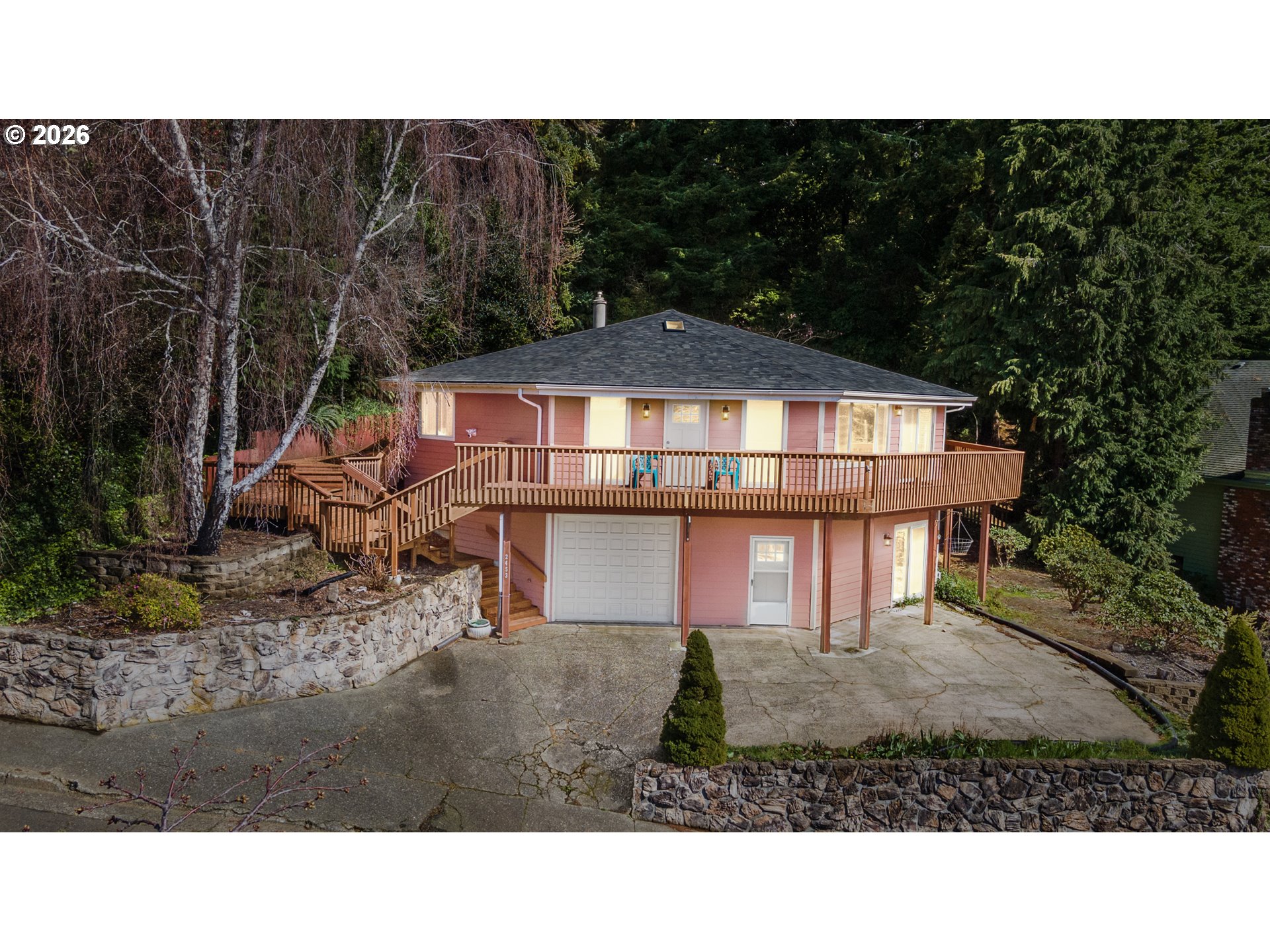 2453 Stephanie Lane North Bend, OR 97459 - Photo 1 of 48 a black and white photo of a house