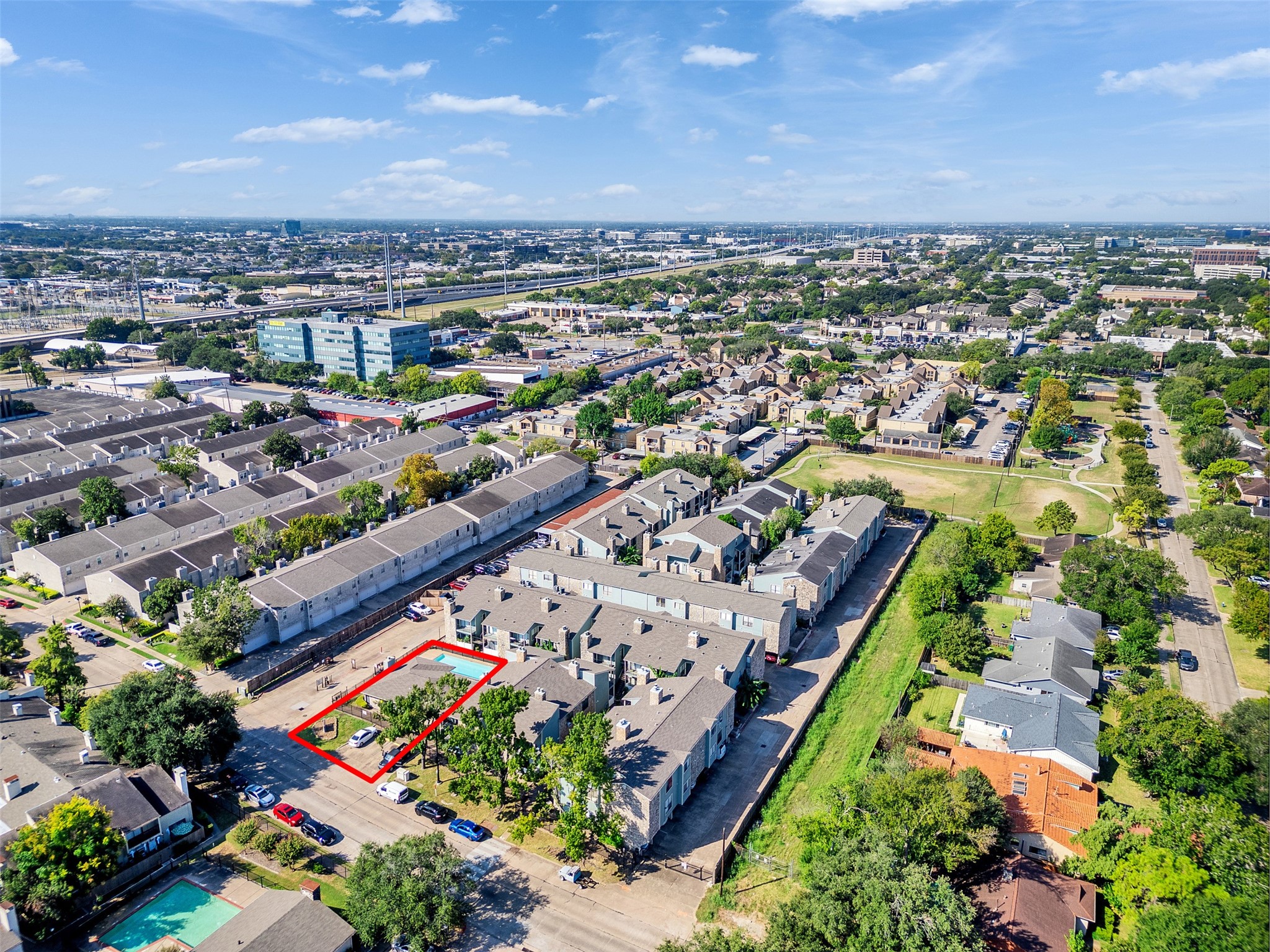 3764 Tanglewilde Street, Unit H8 Houston, TX 77063 - Photo 4 of 22 an aerial view of a city