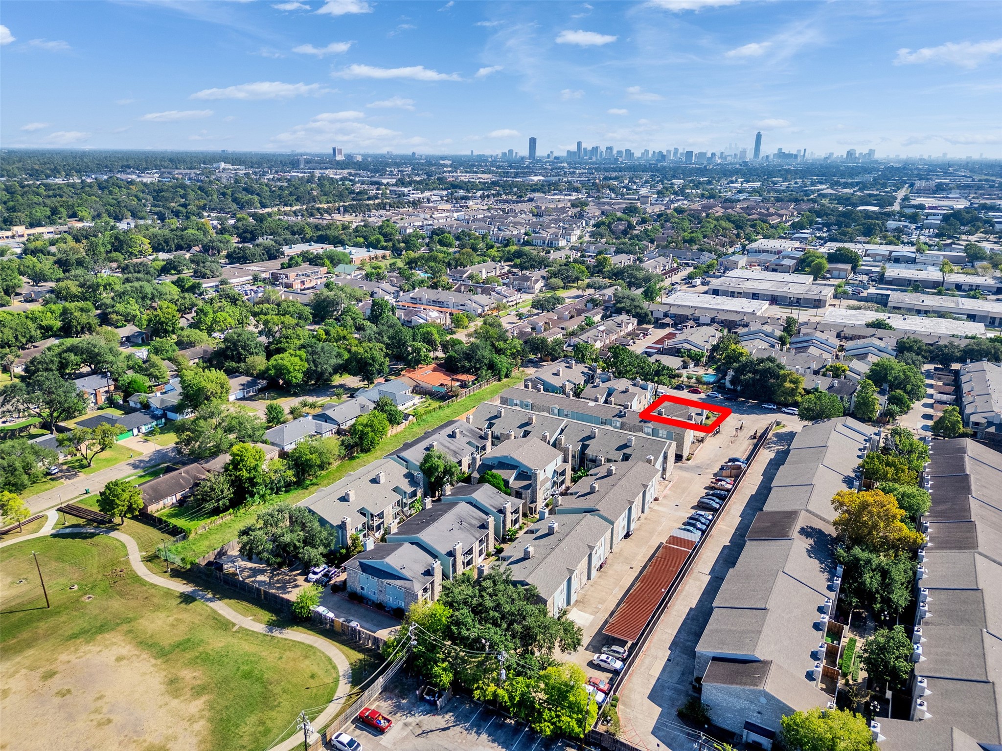 3764 Tanglewilde Street, Unit H8 Houston, TX 77063 - Photo 8 of 22 an aerial view of a city