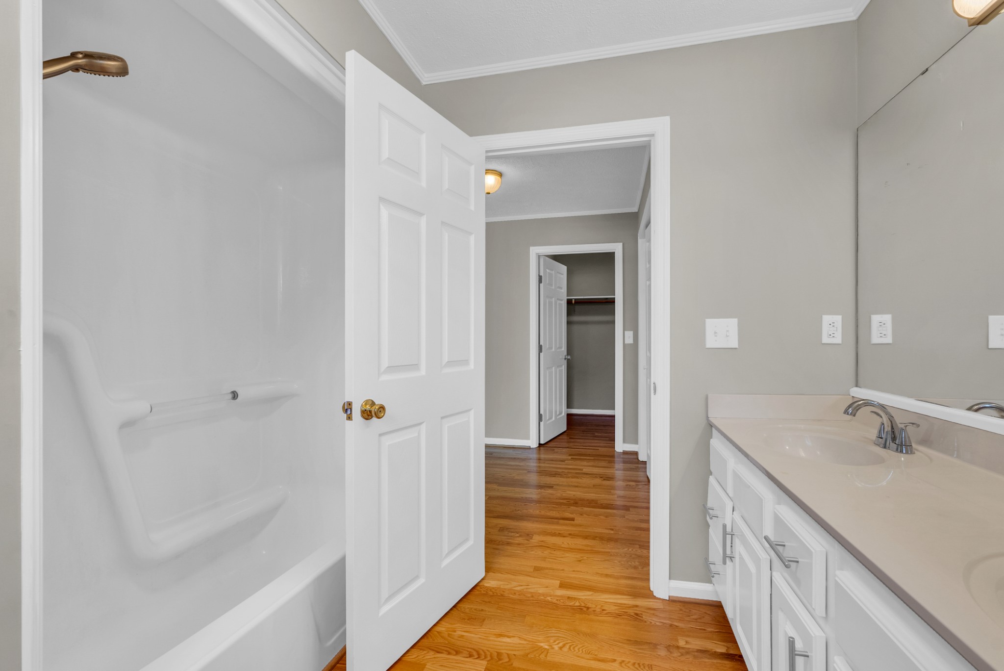 199 Tomahawk Lane Doyle, TN 38559 - Photo 17 of 29 a bathroom with a double vanity sink and mirror