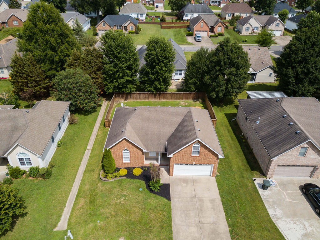 165 Foxrun Springfield, TN 37172 - Photo 50 of 62 an aerial view of a house with a swimming pool