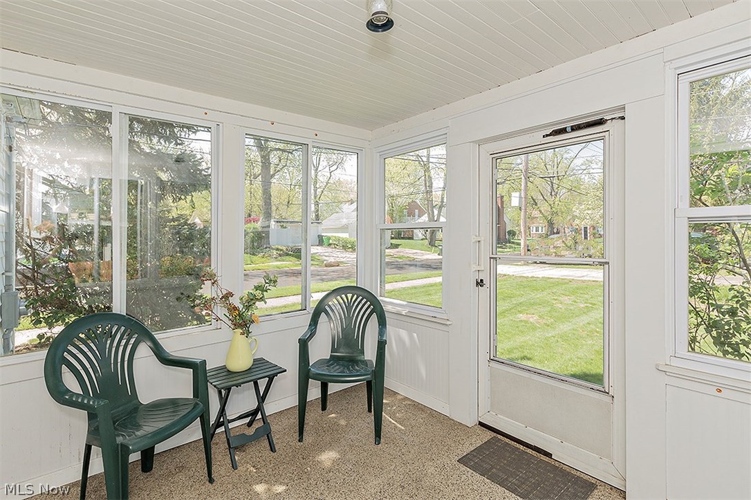 1672 Oakmount Road South Euclid, OH 44121 - Photo 24 of 30 Last but not least, here is the charming enclosed porch; nice for entertaining off the Eat-In area...