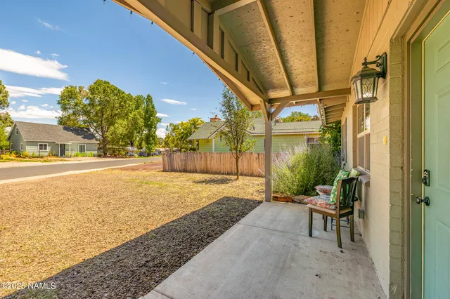 a living room with yard