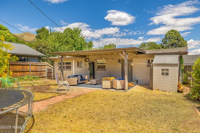 a house view with a seating space