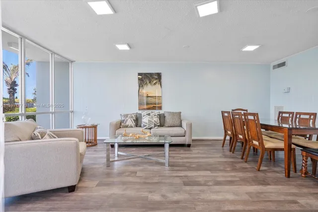 a view of street with sitting area